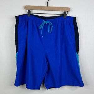 Nike Swim Men's Size 3XL Blue and Black Spliced Volley Swim Shorts